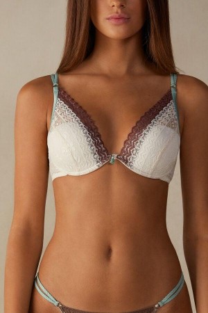 Dámské Podprsenky Intimissimi Spices Garden Elena Balconette Světle Žluté Hnědé | CZ WY4510