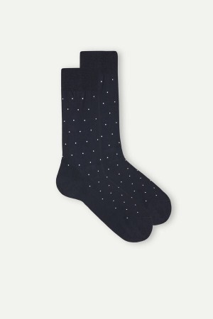 Pánské Ponožky Intimissimi Men’s Krátké in Patterned Lisle Bavlněné Blankyt | CZ YU3219